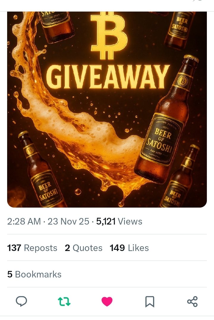 JWadenya's tweet image. Cheers are in order

#24Bottles • #21kSats • #1Winner