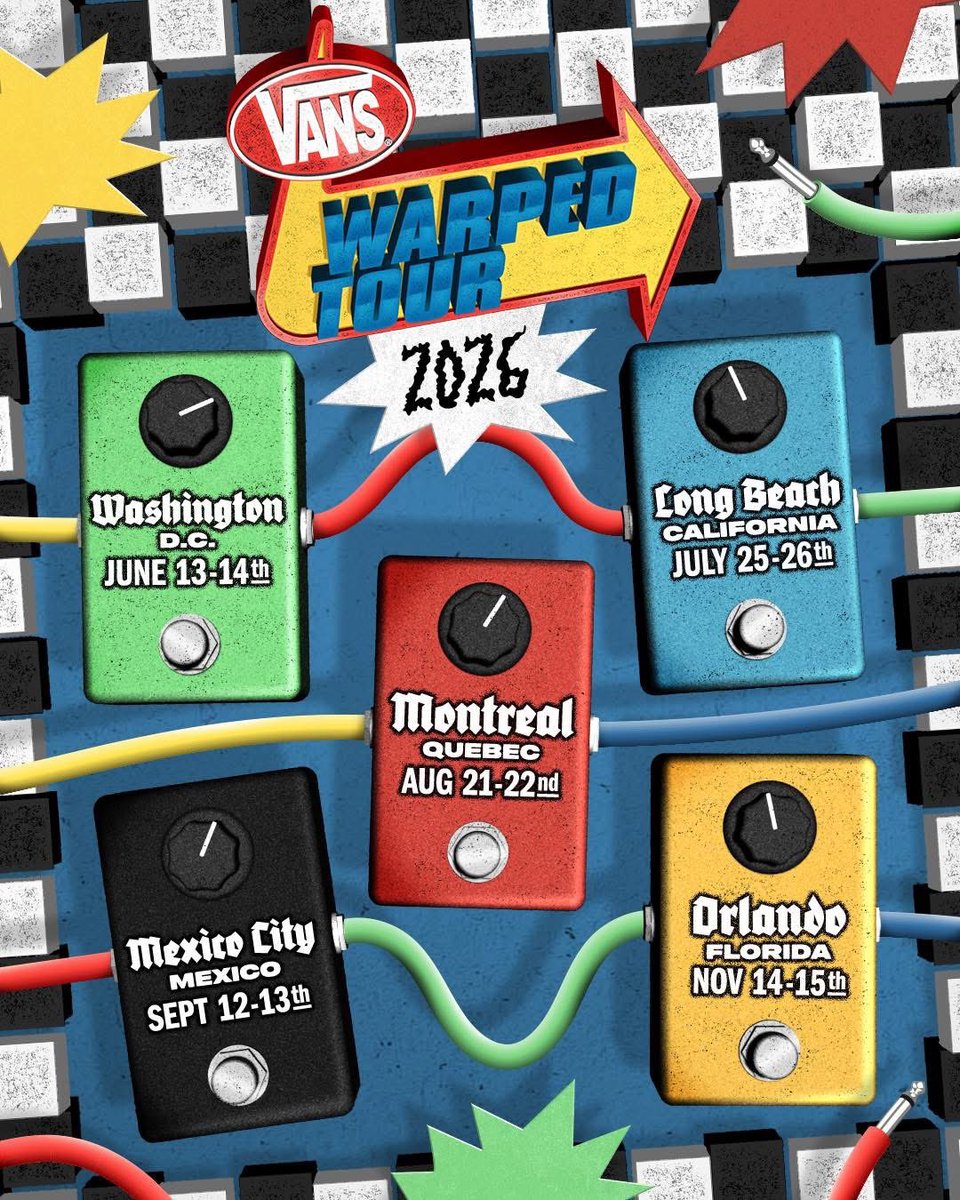 ¡ES OFICIAL! El Vans Warped Tour llegará a la Ciudad de México los próximos 12 y 13 de Septiembre del 2026.