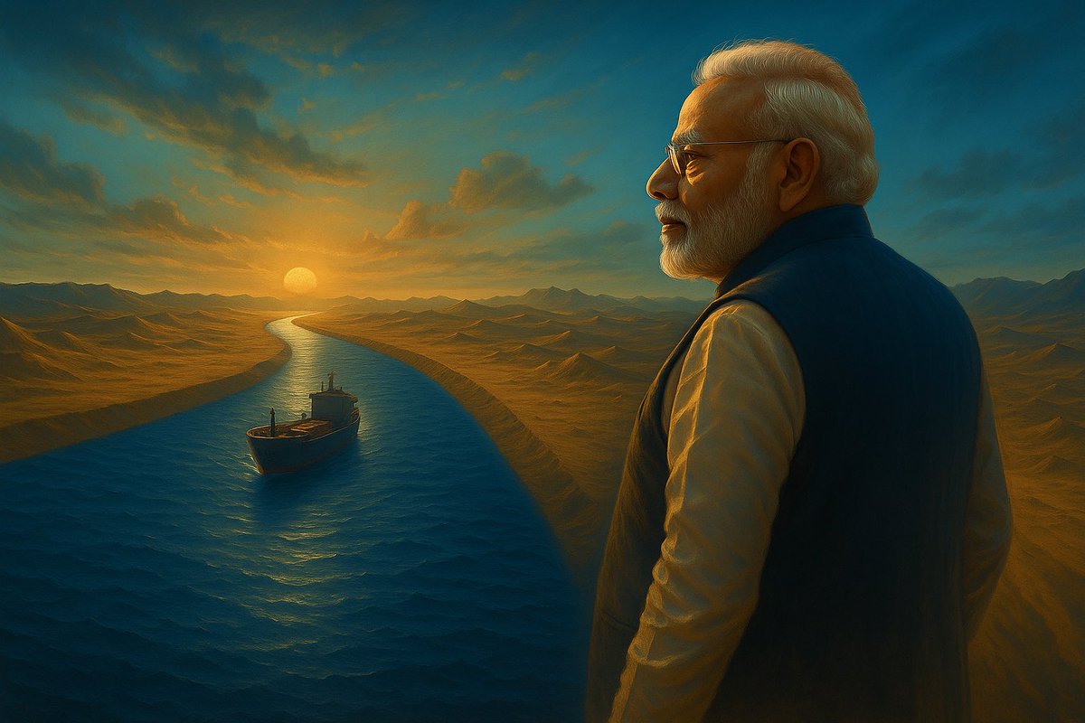 DataKiVani's tweet image. Under PM Modi, even land-locked Rajasthan is getting a path to the sea.

The ₹10,000-crore Kandla → Jalore inland waterway will give western Rajasthan its first inland port — 262 km of direct maritime connectivity.

From Jalore to Barmer to the HPCL refinery…the entire region…