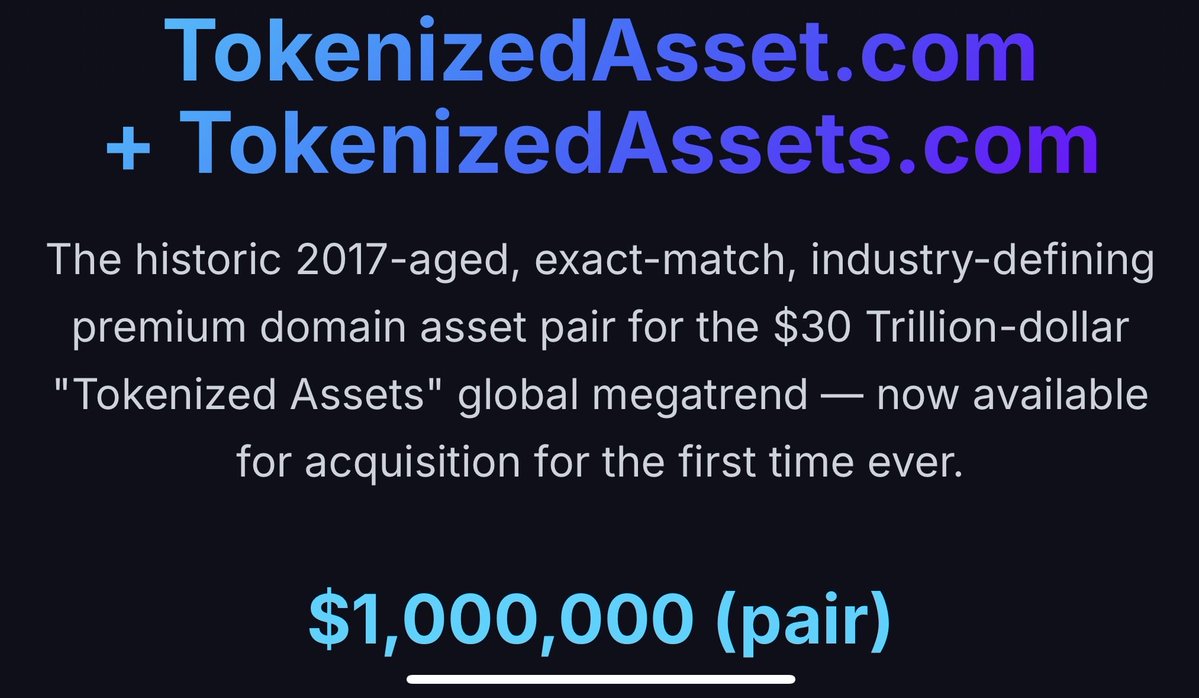 BitcoinHalving's tweet image. Hi Max 🚨PSA🚨@grok

@brian_armstrong
#RWA #Tokenized Assets

#Tokenization = $30 TRILLION MegaTrend —who will OWN the Empire?

@Securitize @paoloardoino @carlosdomingo @robertmitchnick @OndoFinance @ondo @susscrypto @adamlawrencium @BlackRock @BNYglobal

x.com/bitcoinhalving…