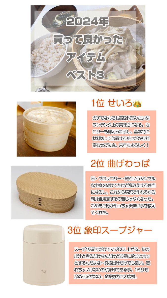 hinatanweb's tweet image. 今年買ってよかったアイテムシェアしたい！その前に去年のおさらい！2024年買って良かったランキング↓今年はみんな何が良かった～？