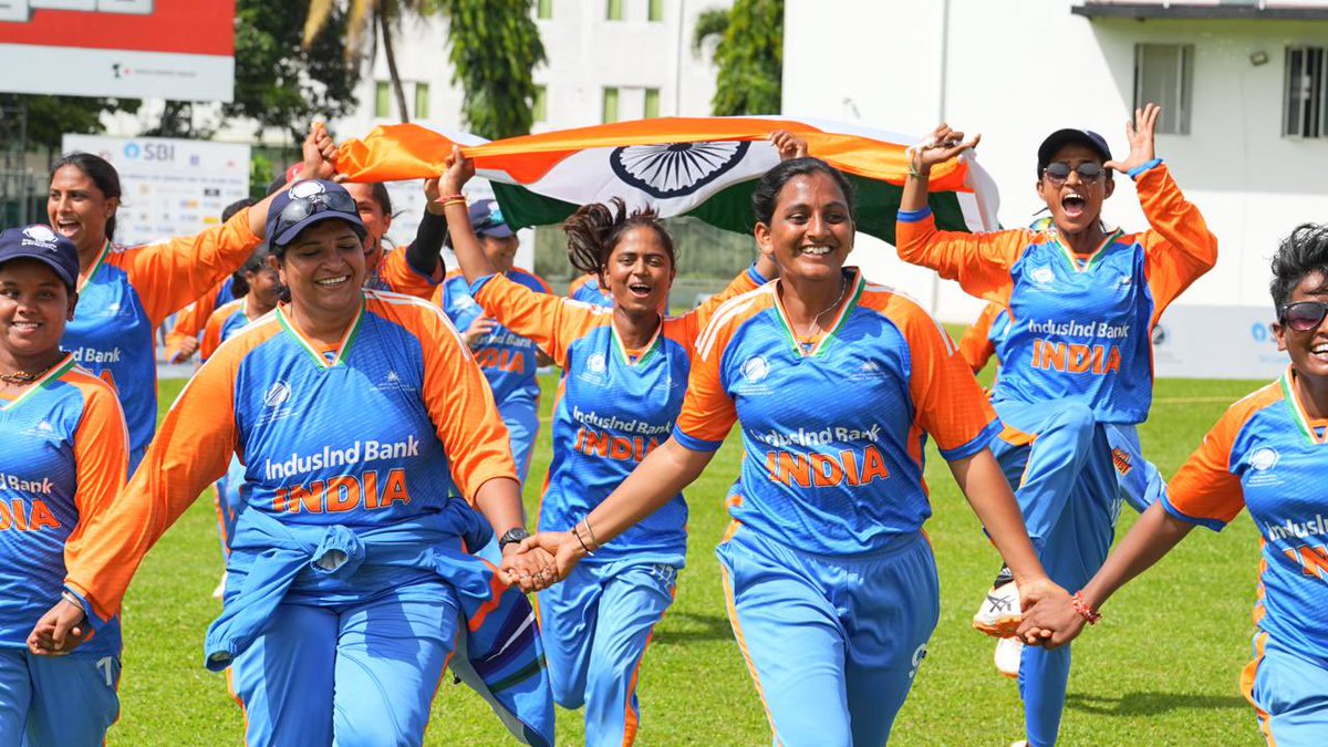 shetty_rishab's tweet image. Congratulations to India’s women’s blind cricket team for winning their first-ever T20 World Cup! Their incredible victory over Nepal is an inspiration to the nation, proving that vision, determination, and spirit can achieve anything. Proud moment for India! 🇮🇳

#T20WorldCup