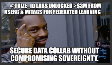 harehman103's tweet image. 🇨🇦 **Government-Backed AI Frontier** 📷
@trize_io Labs just unlocked &amp;gt;$3M from NSERC &amp;amp; Mitacs for federated learning breakthroughs – powering privacy-first, secure data collab without compromising sovereignty. @trize_io
#TRizer #FederatedLearning
