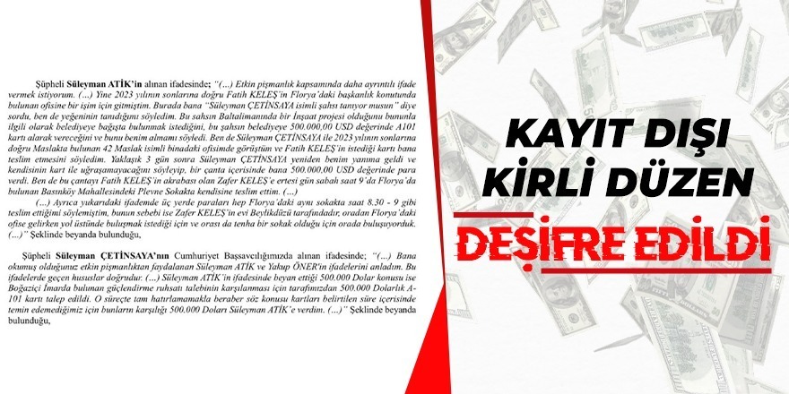 HTS kayıtları, teslimat zinciri, tenha sokaklar ve itiraflar…

İmamoğlu iddianamesindeki 500 bin dolarlık “A101 kartı ve nakit çanta” konusu, İstanbul’da imar süreçlerinin nasıl bir kayıt dışı kirli ekonomik düzene dönüştürüldüğünü ortaya çıkardı. #AdaleteGüveniyoruz