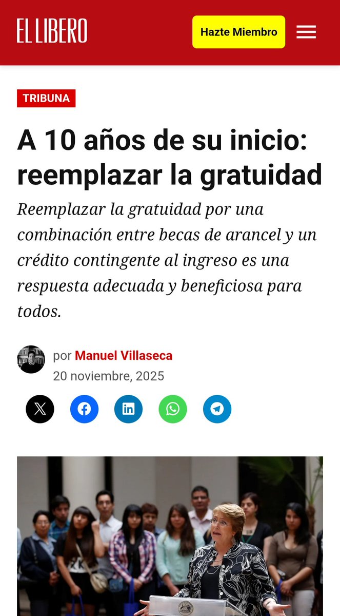 Informa3Chile's tweet image. 🔴 URGENTE

🔴 MEDIANTE UNA COLUMNA ANTE EL LIBERO, MARCELO VILLASECA DEL EQUIPO EDUCACIONAL DE JOSÉ ANTONIO KAST

🔴 ANUNCIAN EL FIN DE LA GRATUIDAD UNIVERSITARIA

🗣 Para que lo tengan claros los mudos de la @Confech, @Fech, @Feuc, etc