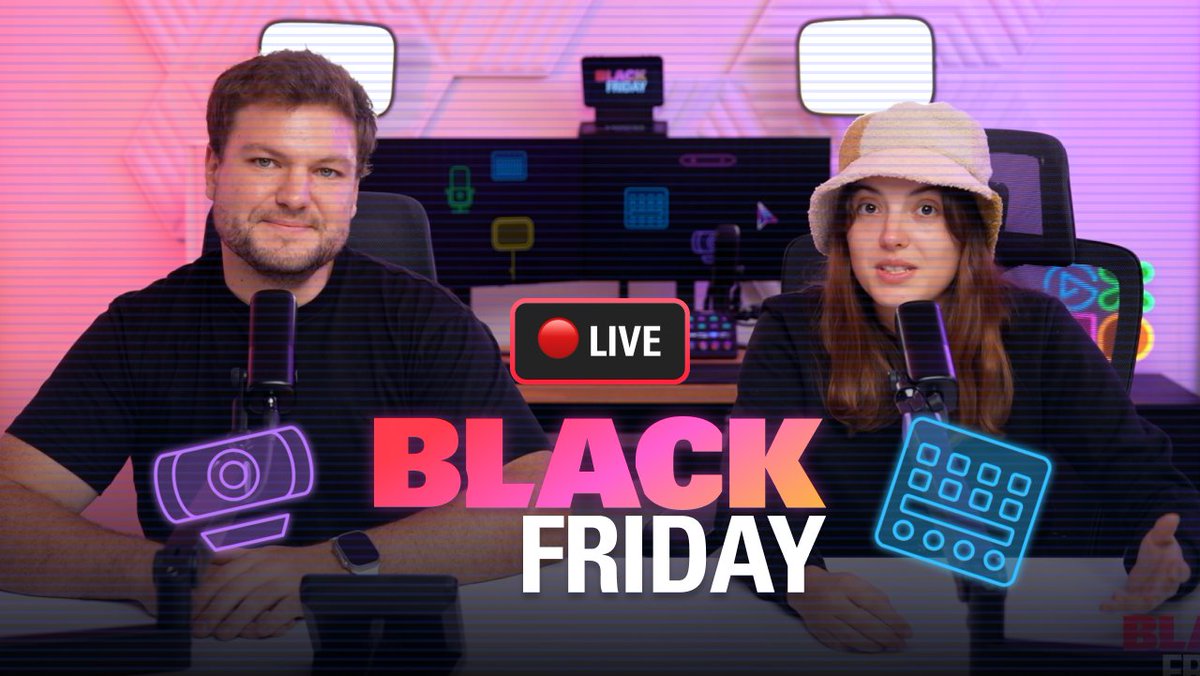 We're live now to answer all your questions about our Black Friday deals! 👀

Tune in for some live demos, Q&amp;A, and giveaways. 

➜ twitch.tv/elgato