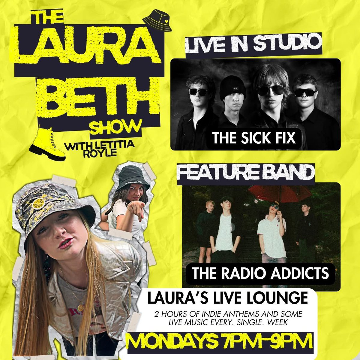 LetitiaRoyle's tweet image. LIVE in the studio it’s @the_sick_fix and the 60 second profile is @TheRadioAddicts, plus loads more with @LauraBethReal and me on @tamesideradio!🎶🐝💛