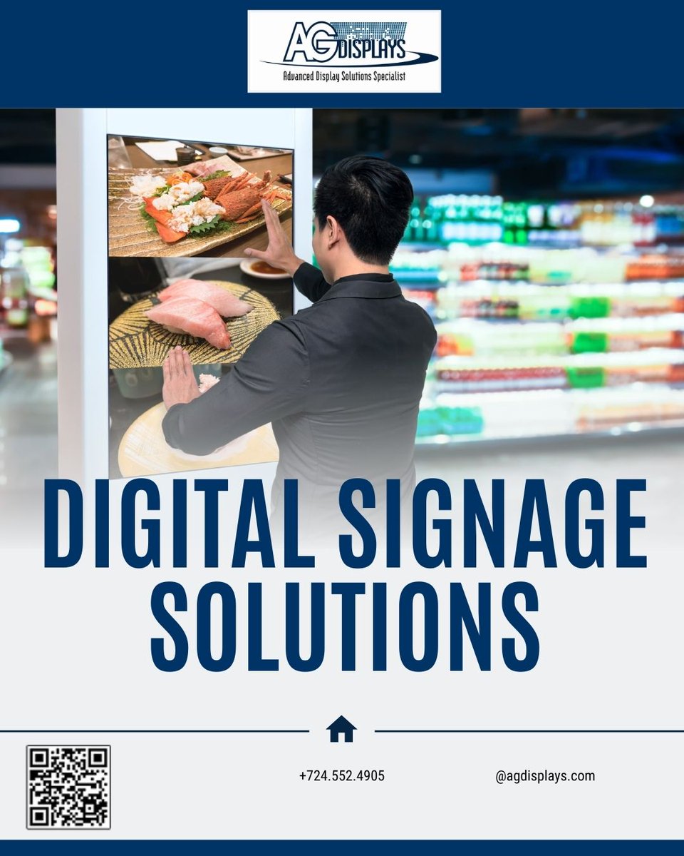 AGDisplays's tweet image. AGDisplays delivers visual experiences that drive engagement and sales. 🔥 

Perfect for retail, restaurants, QSR, corporate spaces, and more.

🌐 Visit us: agdisplays.com

#DigitalSignage #InteractiveDisplay #RetailTechnology #DigitalTransformation