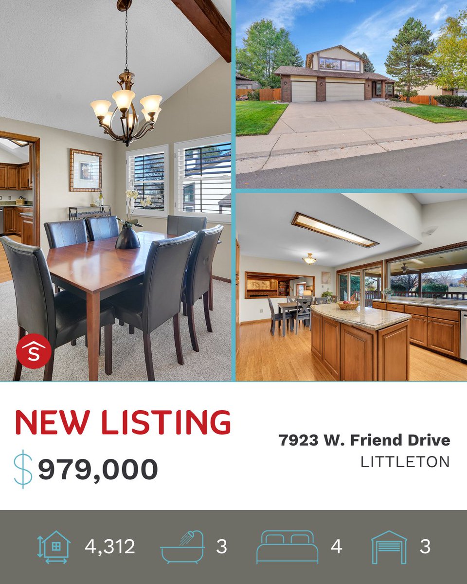 TheStellerGroup's tweet image. ✨ New Listing in Littleton! ✨
Breathtaking 4-bed, 3-bath home backing to open space! Vaulted ceilings, multiple decks, a serene backyard, and a finished rec room.

Full details: stellerrealestate.com/property-searc…

#LittletonCO #DenverRealEstate #DenverRealtors #BackyardOasis
