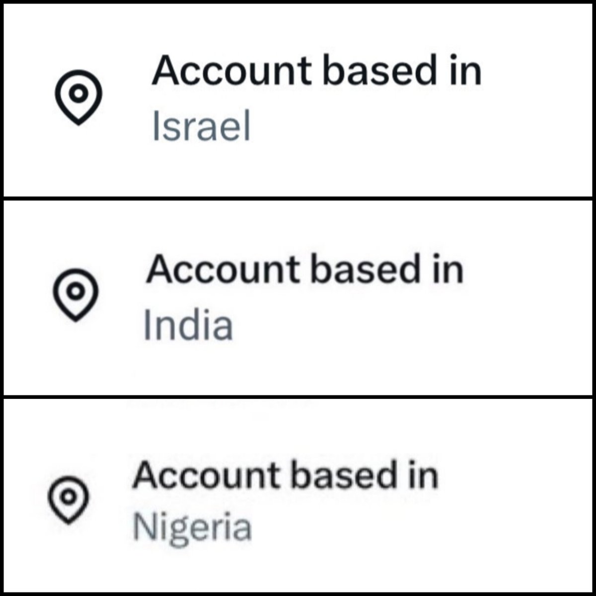 thatdayin1992's tweet image. The location of all the &quot;Iranian&quot; accounts who say they love Israel and hate the regime.