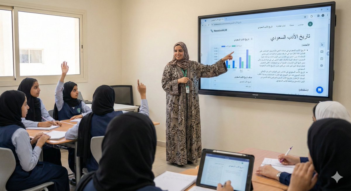 halshareif's tweet image. ✨ دليل #NotebookLM للمعلم والطالب

استخدم أقوى أدوات #Google لتحويل ملفاتك وملاحظاتك إلى ملخصات ذكية، شروحات مبسّطة، وأسئلة تفاعلية تساعدك في التدريس، التعلم، وإدارة المعرفة.

✔ تلخيص الدروس والوحدات
✔ إنشاء أسئلة واختبارات
✔ إنتاج شروحات صوتية
✔ دعم المشاريع والبحوث
✔…