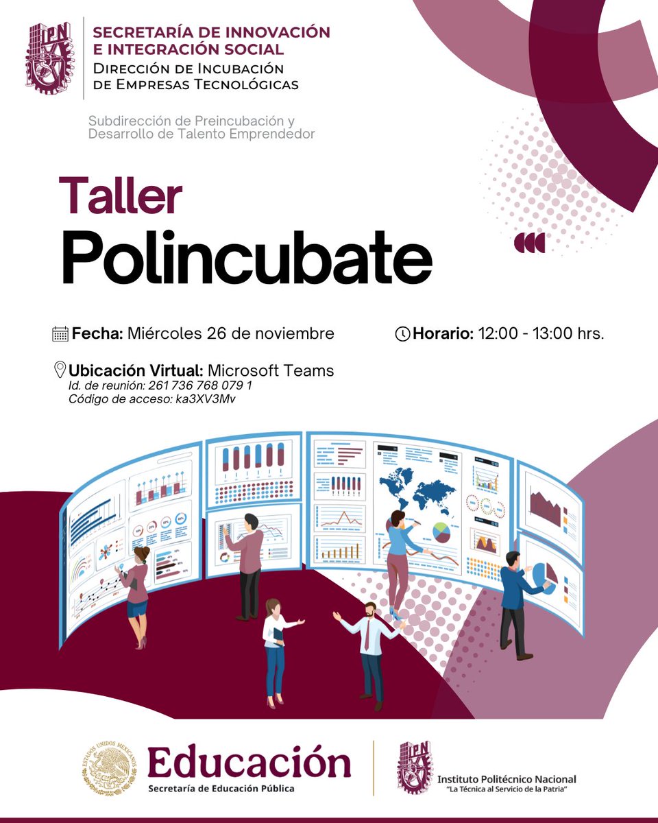 cicataqro's tweet image. Plática “Técnicas de Pitch”, donde aprenderás a destacar en cualquier escenario y conectar con tu audiencia desde el primer minuto.
 
teams.microsoft.com/l/meetup-join/…