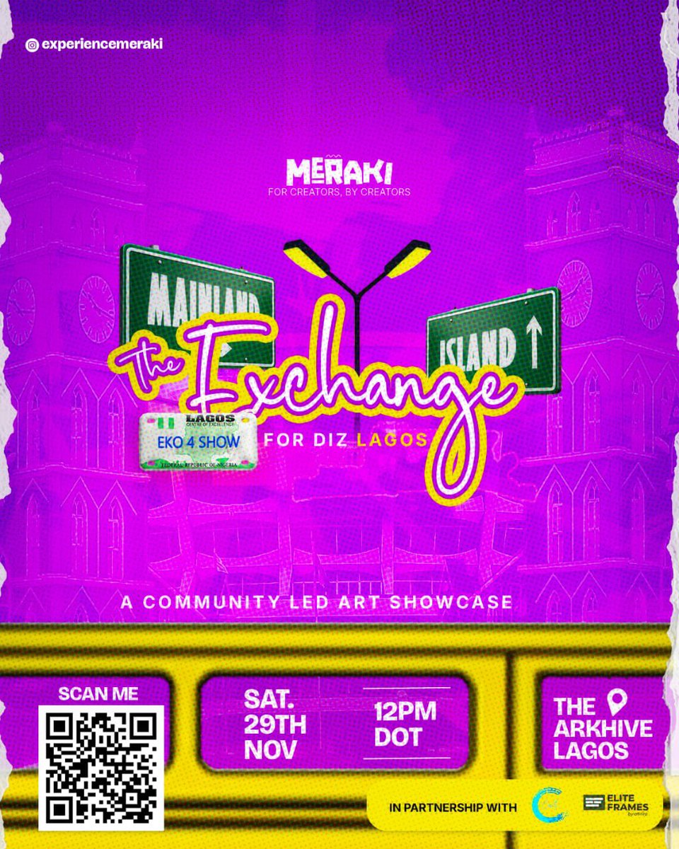 My team is curating an unmissable group art exhibition on the 29th of this month!

We’re showcasing some of Nigeria’s most brilliant creators, poets, and spoken word artists all in one space.

Trust me, you do NOT want to miss this. We’re promising an unforgettable experience.