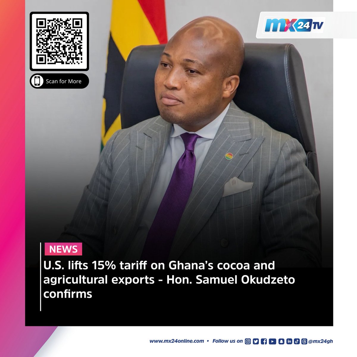 mx24gh's tweet photo. Open thread ���️ Here are today's biggest headlines. Download the MX24 app to read the latest news and updates.
#mx24gh #funfearlessfactual #mx24news #WilliamAddo #US #Tariff #Cocoa #CETAG #Strike #NLC #MissMalaika #Malaika #AkosuaArhin #UNICEF #Gavi #Malaria #Google #Gmail #AI https://t.co/6eh8br3Pmu