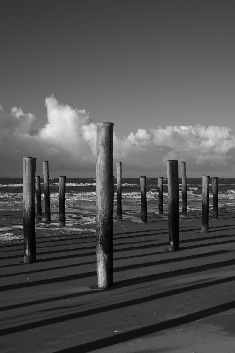 Paar zwart wit fotootjes gemaakt vandaag op het strand van Petten 😀
