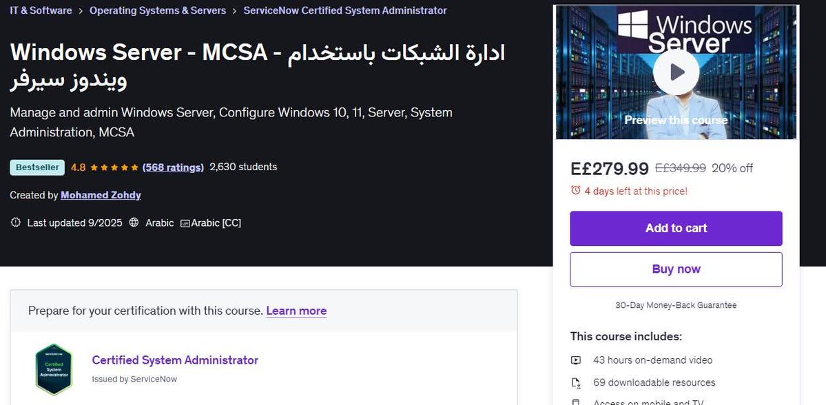 Free4arab1's tweet image. ادارة الشبكات باستخدام ويندوز سيرفر Windows Server - MCSA 

Manage and admin Windows Server, Configure Windows 10, 11, Server, System Administration, MCSA

Link 👇👇👇

trk.udemy.com/raZZQD