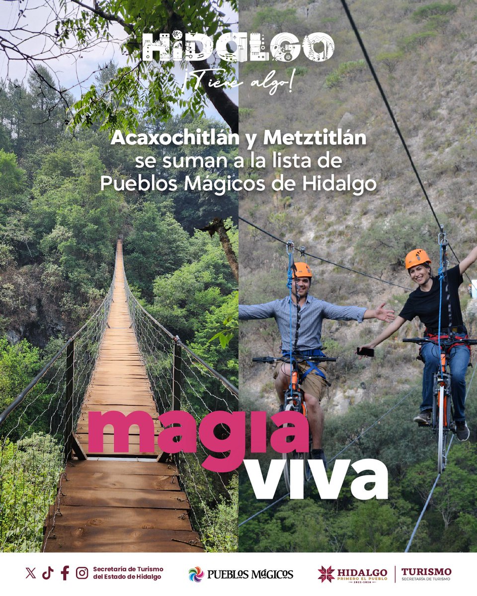SECTURHidalgo's tweet image. ¿Conoces la magia de Acaxochitlán y Metztitlán? 🌳 Los municipios enriquecen nuestra lista de Pueblos Mágicos, ofreciendo paisajes increíbles y experiencias inolvidables.

Ven a descubrir la magia, que hacen de Hidalgo un lugar inolvidable.

#HidalgoTieneAlgo #MagiaViva