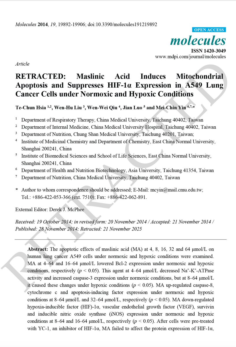 Spottingthespot's tweet image. 8 (!!) years after the problems were put on Pubpeer this paper finally got retracted! 👇 It&apos;s just not ok how long it takes to get rid of bad/fake research! Publishers and @C0PE need to wake up. Too much power with the ones that wrote the papers.
pubpeer.com/publications/7…