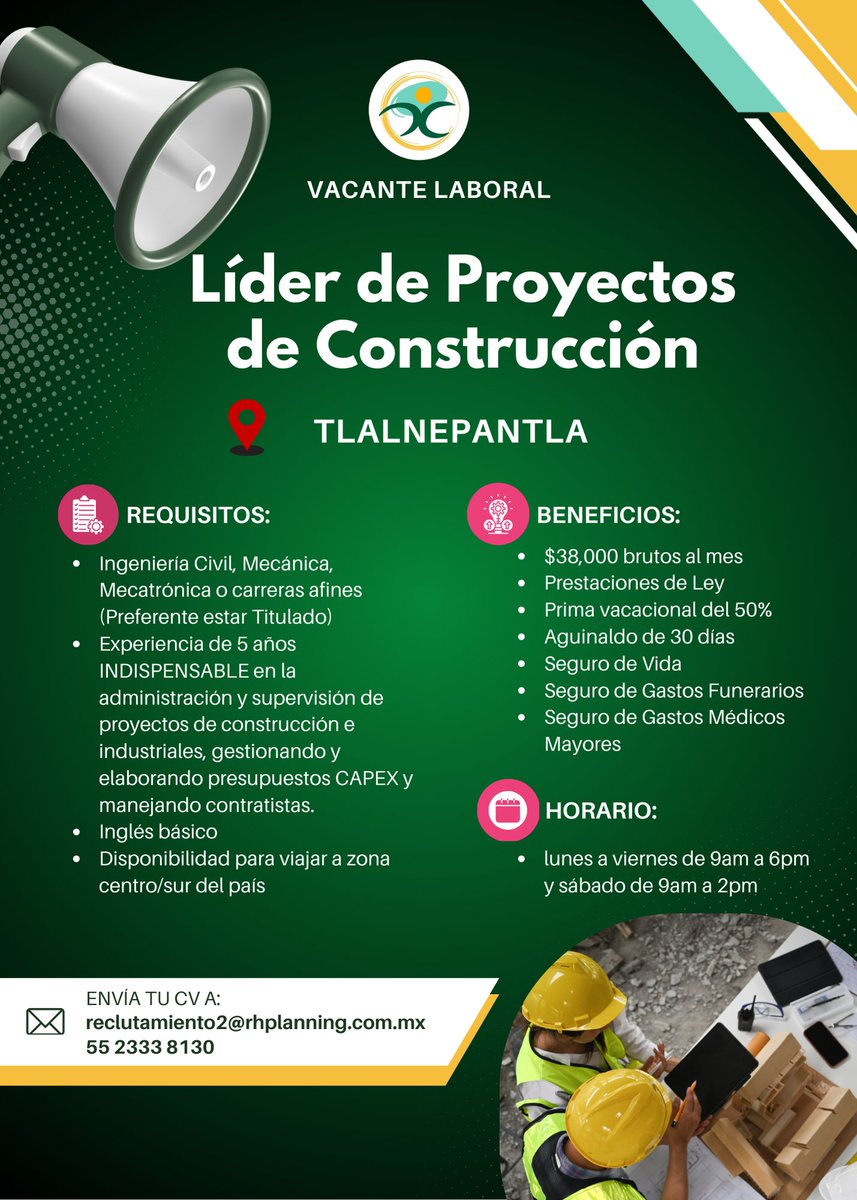 RhPlanningMx's tweet photo. 💼VACANTES DISPONIBLES

¡Postúlate hoy mismo! 📝

✉️reclutamiento2@rhplanning.com.mx
🌐https://t.co/acKMxBKmoC 
📞55 2333 8130 / 55 1089 5975

#Empleo #Trabajo #tlalnepantla #Queretaro #NuevoLeón https://t.co/P7wTvvBGP1