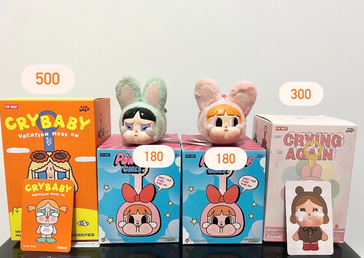 usedbychar11's tweet image. ส่งต่อเทๆ เหล่าน้อง crybaby ราคาตามรูปเลยนะคะ มีจุ่ม power puff 2 จุ่มๆละ 280 และ ชก. 250 ด้วยค่า ส่งฟรี💫

#ส่งต่อcrybaby #ตลาดนัดcrybaby #crybabyxpowerpuffgirls #ตลาดนัดpopmart #popmartthailand #ส่งต่อเสื้อผ้า #เสื้อผ้ามือ2 #ส่งต่อกระเป๋า #ตลาดนัดกล่องจุ่ม #ตลาดนัดกล่องสุ่ม