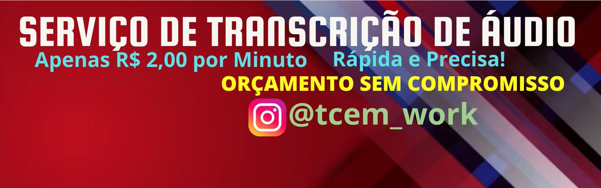 TcemWork's tweet photo. Transcrição de áudio e vídeo https://t.co/4cfOyCEIyj
