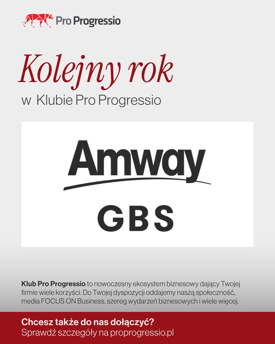 Pro_Progressio's tweet image. Amway GBS zostaje w Klubie Pro Progressio na kolejny rok!

Cieszymy się na dalszą współpracę, wspólne projekty i dobre rozmowy.

Dziękujemy za zaufanie!

#ProProgressio #AmwayGBS #współpraca #KlubProProgressio