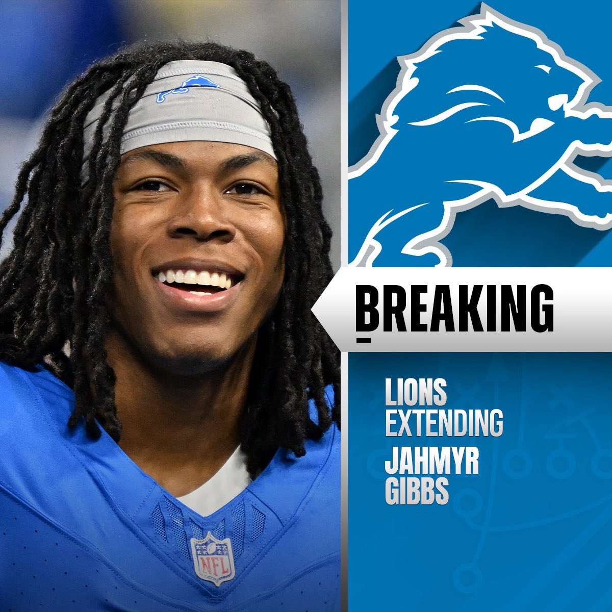 TheNFLDrop's tweet image. BREAKING: Lions to extend RB Jahmyr Gibbs to 4-year deal worth up to $302M. (via @RapSheek)