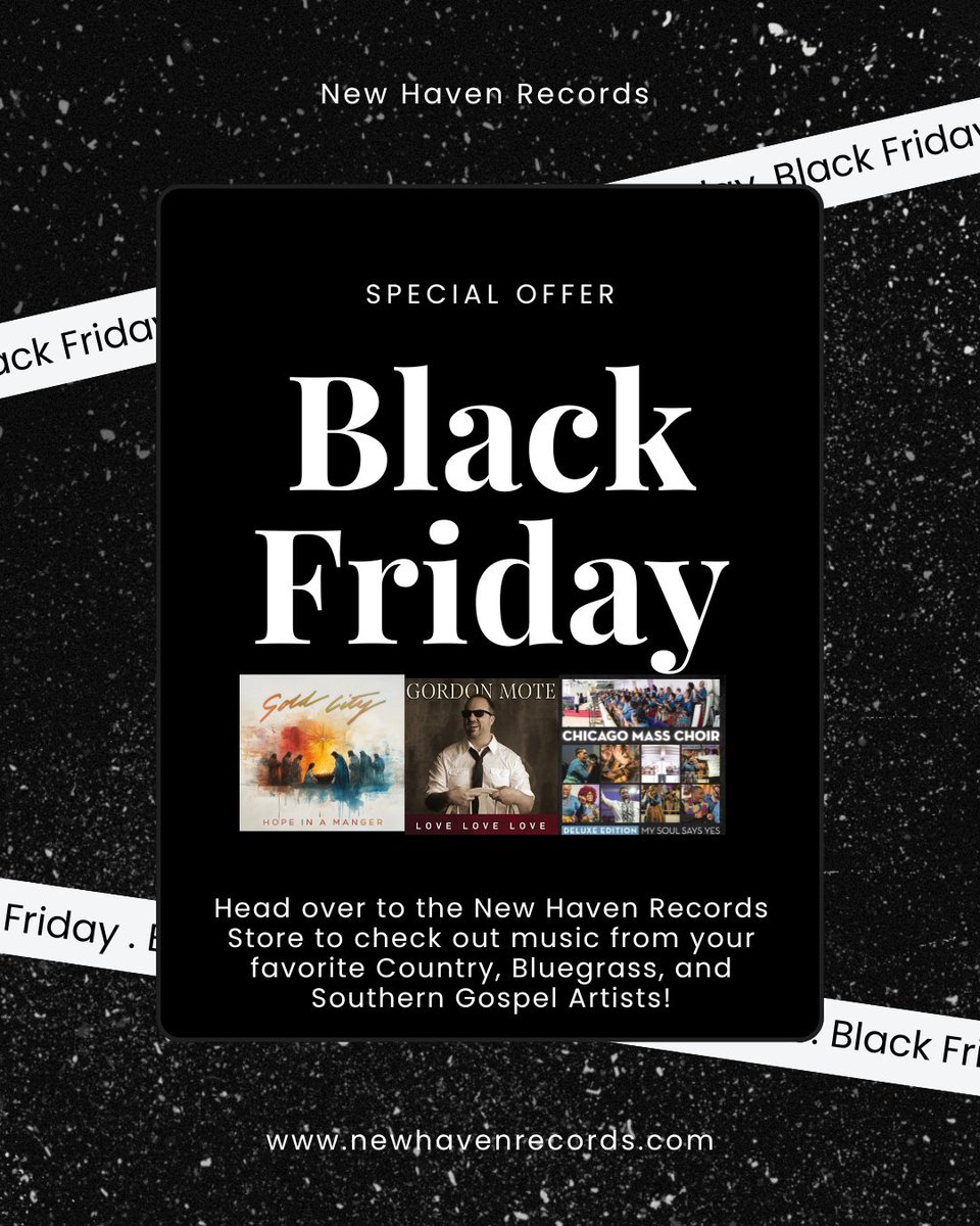 Black Friday is upon us! 

Looking to give your friends and family encouraging music?! Check out the wide selection of music we have over at newhavenrecords.com!