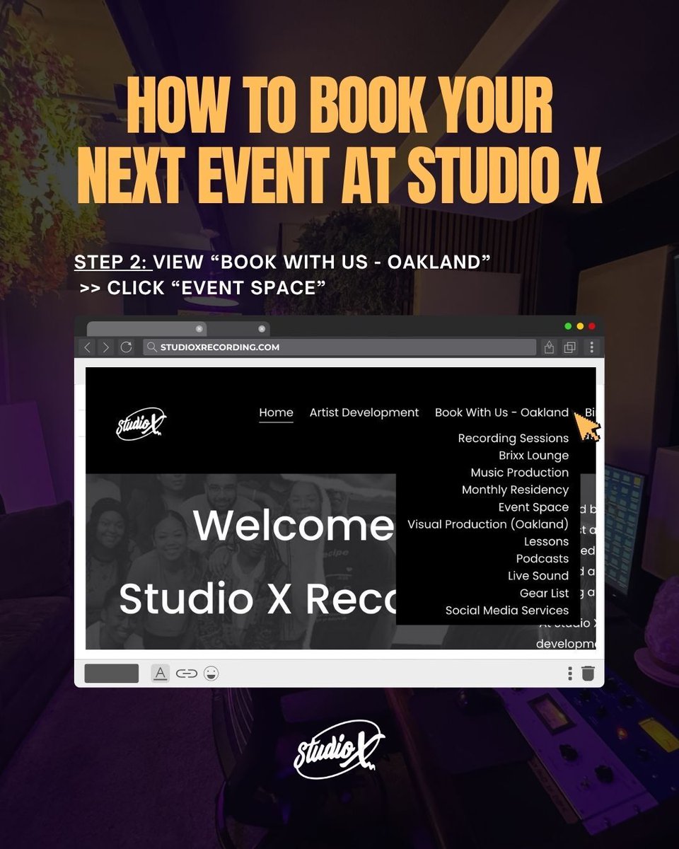 studiox510's tweet image. Ever want to host your own special event at the stu? 

Whether it&apos;s a listening party, jam session, release party, shoot- even a birthday party- Submit &amp;amp; inquiry and let&apos;s make somethin happen! 

Let&apos;s bring your vision to life! 💪 💫 

studioxrecording.com/event-space