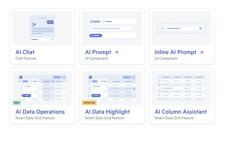 Telerik's tweet image. Want to seamlessly integrate modern #AI services into your #Blazor components? Now there&apos;s a dedicated hub just for that! 🎉 

The shiny new AI Demo Hub for Telerik UI for Blazor shows exactly how intelligent data operations &amp;amp; conversational features work. Check it out:…