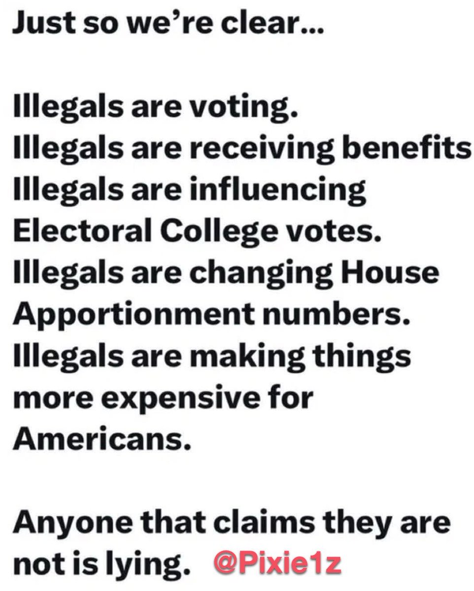 Pixie1z's tweet image. Every illegal must be deported as they are stealing our voice, our money, our resources, and destroying our country for the sole purpose of keeping democrats in permanent power.