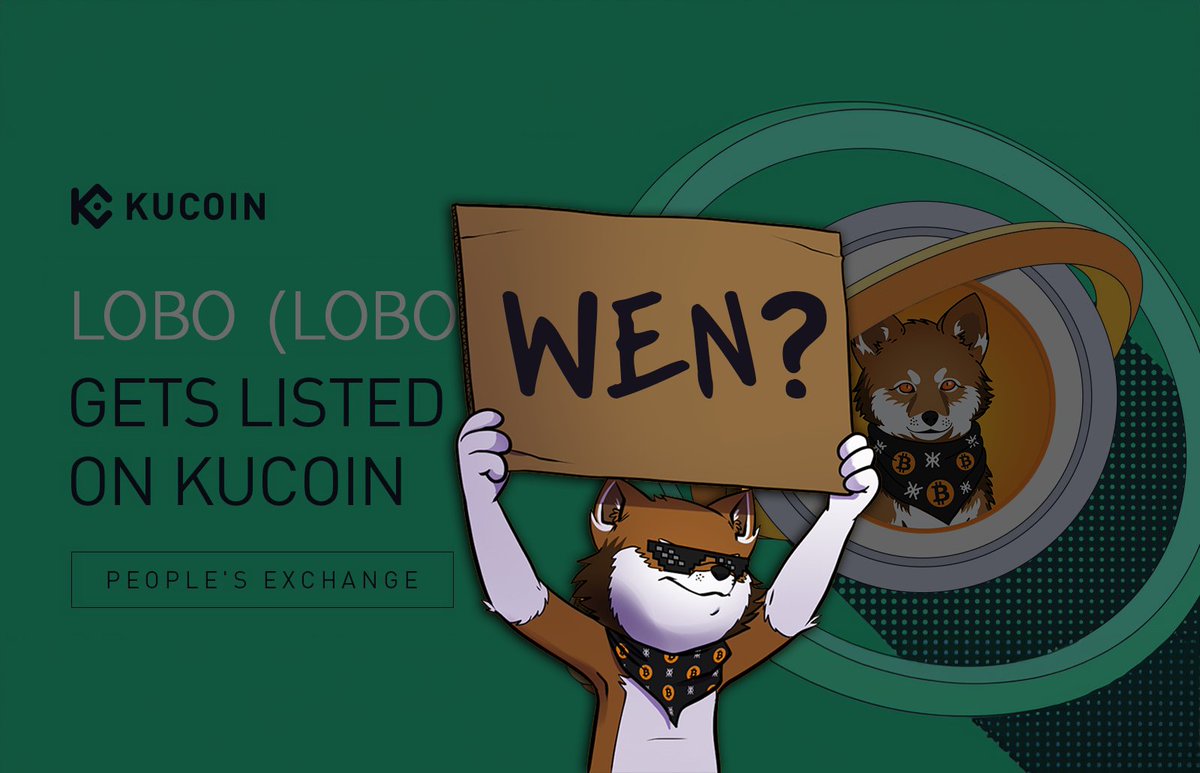 lobothewolfpup's tweet photo. The million dollar question...
@kucoincom wen $LOBO? https://t.co/bjZQVWGgEr