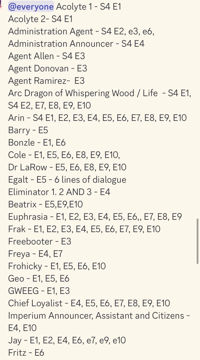 TheNinjagoNews's tweet image. NINJAGO Dragons Rising Season 4 character appearances in each episode! (Episode 1-10)
