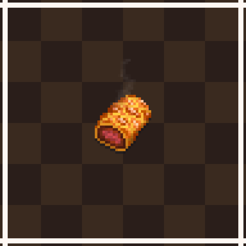 aniversegame's tweet photo. Crispy outside, juicy inside✨

#pixelart #gamedev https://t.co/cByGmi2tbZ
