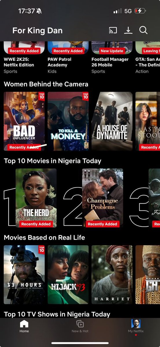Emeneks's tweet image. The Herd is Top 3 in 3 African countries!
This is A Movement!!! 🔥🔥🔥

Thank you so much Nigerians for the love you’ve shown our film ❤️🥳

#TheHerd