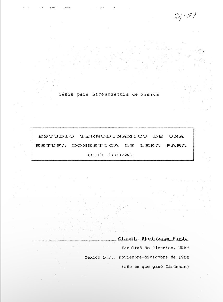 GuacamayanLeaks's tweet image. Cada que te digan que @Claudiashein es una científica, acuérdate de que su tesis fue sobre &quot;como hacer una estufa de leña&quot;