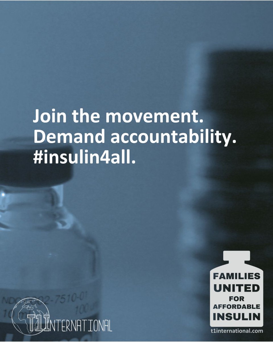 t1international's tweet photo. .@EliLillyandCo just became a trillion-dollar company while families still lose loved ones because insulin is too expensive.
We refuse to accept this. Join the movement demanding accountability and #insulin4all. https://t.co/I0UiR3YcDg