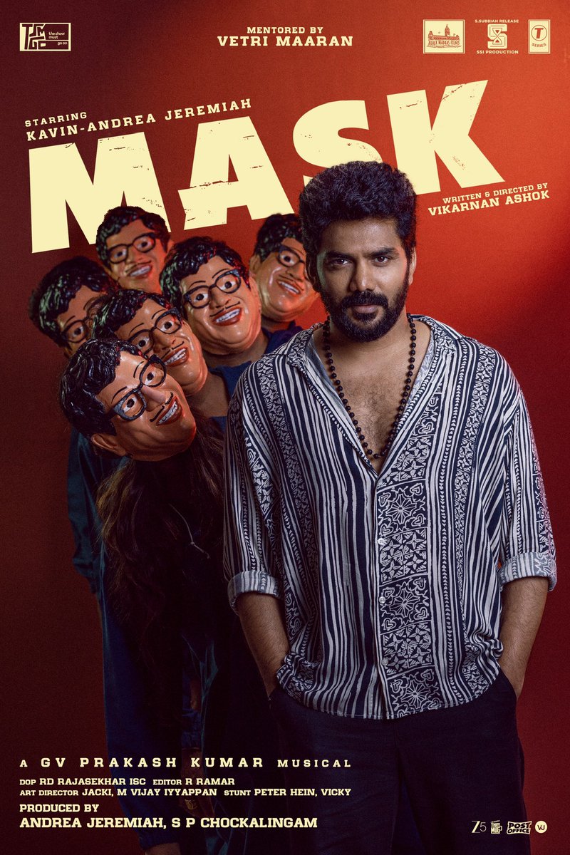donewmathan's tweet photo. #Mask running in theaters now. Happy to be part of this film as Co-Director.

Written &amp; Directed by @VIKARNAN16 
Mentored by #Vetrimaaran Sir.
A @gvprakash musical
@Kavin_m_0431 sir terrific performance

@BlackMadras1 @andrea_jeremiah @RDRajasekar #RamarEditor https://t.co/RC0AM8DOCK