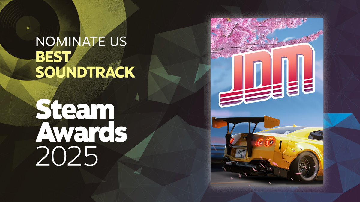 Japanese_Drift's tweet image. It’s Steam Awards season again, and JDM is in the running for Best Soundtrack 🎵. If our music has accompanied your epic journeys through Guntama, we’d be grateful for your vote!

Vote for JDM at 👉 cutt.ly/LttlhrwI

#SteamAwards #OST #Soundtrack