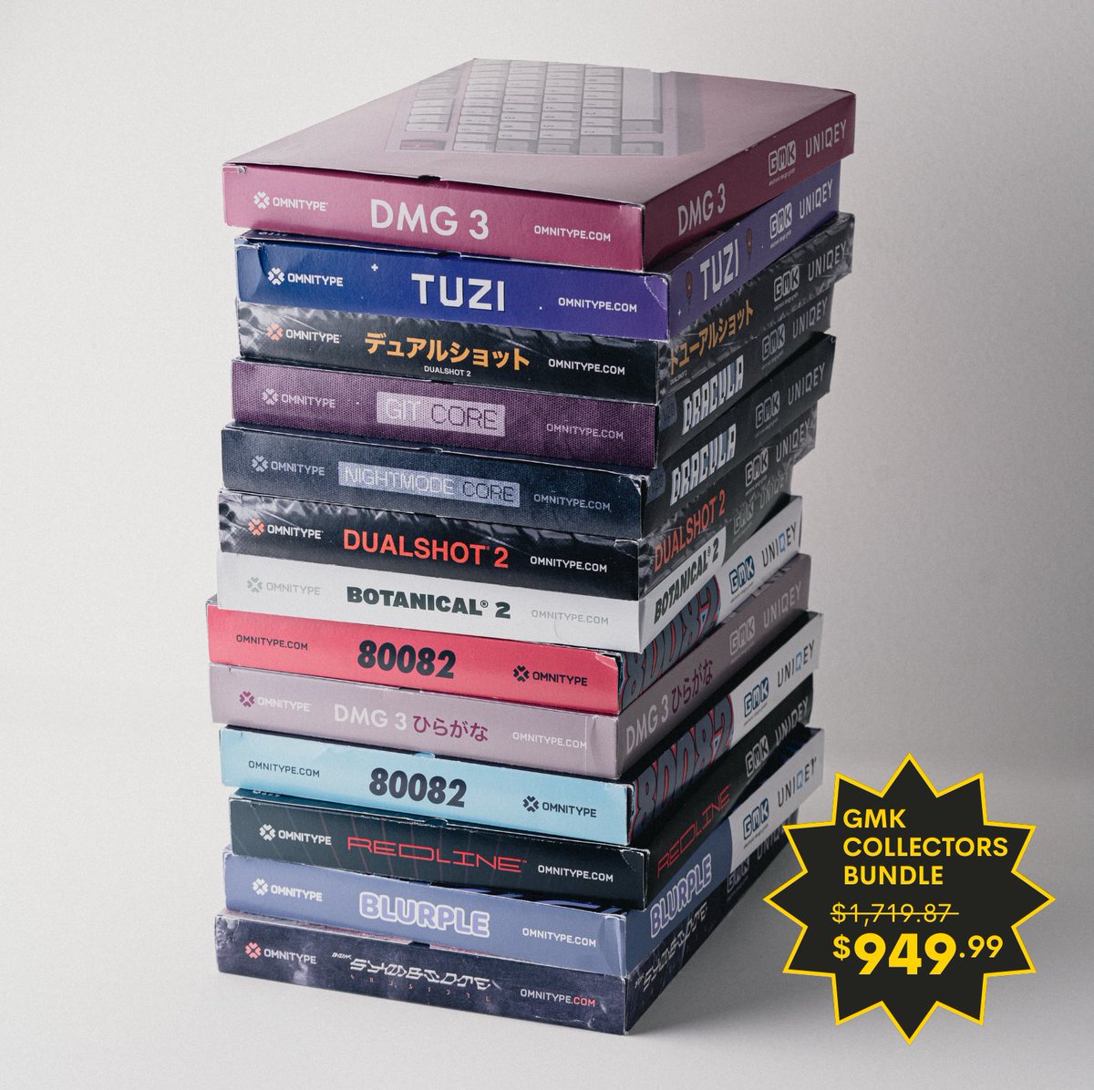How does $769.88 off and 13 GMK sets sound? That's what you get with our GMK Collector's Bundle available for a limited time during our BFCM sale! 😱