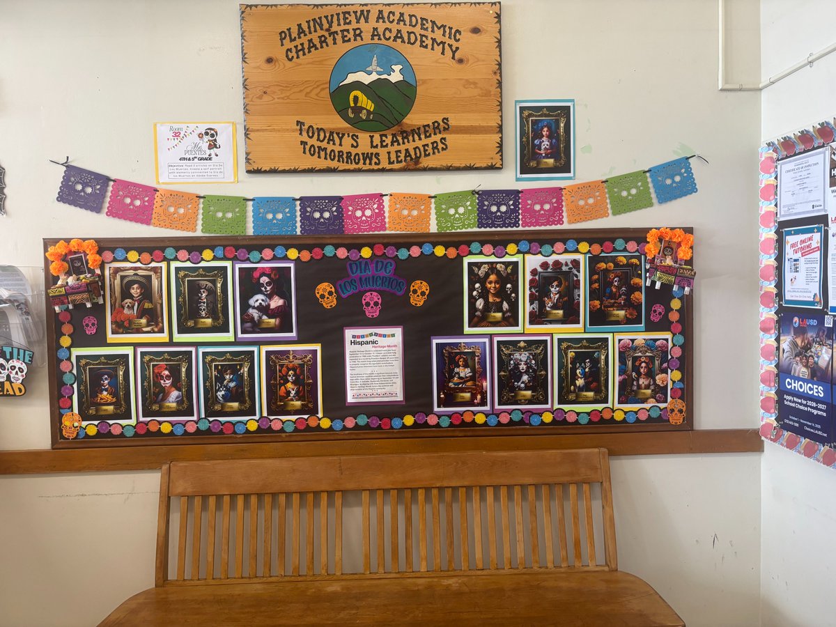 JacksonEdTech's tweet image. Full of gratitude this week, beginning with the amazing students at Plainview Academy in @LAUSD_EdTech. 💥

These students, led by their fabulous teacher Bonnie Puentes, remixed their portraits for Día de los Muertos. Check out how great these look! More to come from Plainview…