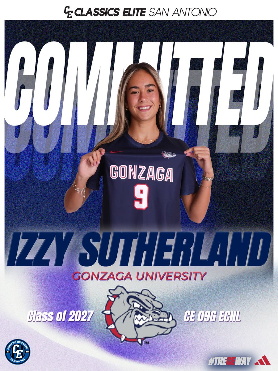 ClassicsEliteSA's tweet image. Congratulations to Izzy Sutherland from our CE 09G ECNL for committing to continue her education and soccer career at Gonzaga University Class of 2027 📚⚽️!

🔵⚫️

#CEproud | #theCEway | #CollegeCommit