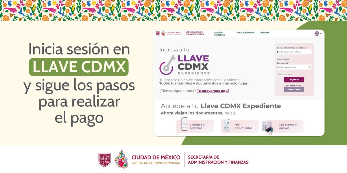 ¿Quieres consultar y pagar infracciones de tránsito? 🚦🚗
Realízalo en línea, desde donde estés ✅
Solo necesitas tener a la mano: 🚗 El número de placa y tu cuenta LLAVE CDMX. 🔑
#LaSAFContigo
