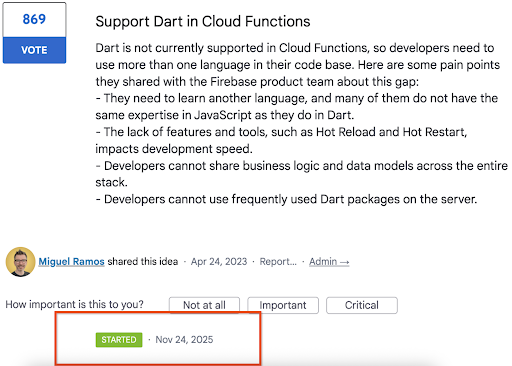 Firebase's tweet image. 👀