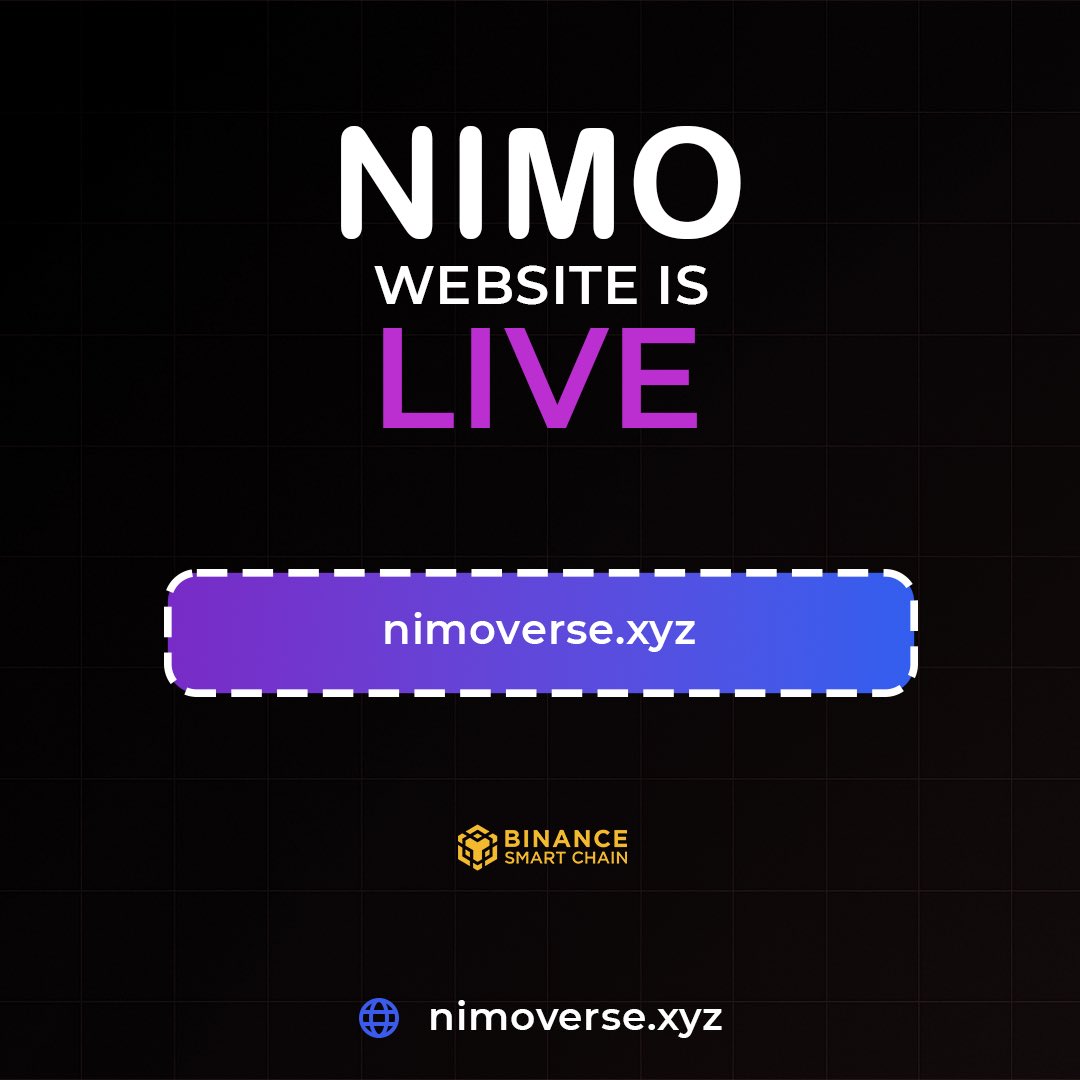 Nimotoken's tweet image. The wait is over! Our official website    nimoverse.xyz is now live, bringing you the to the nimo universe of memes, blockchain, and community-driven innovation all in one place. 

Explore the story of NIMO, discover our mission, and get ready to be part of a big…