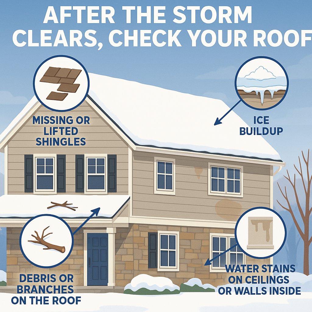 AMDGEXTCON's tweet photo. After the storm, take a minute to look up.
Loose shingles, ice buildup, or debris can mean hidden roof damage.
Schedule your post-storm check with AMDG Exterior Contracting | (484) 453-8412
#RoofingTips #WinterReady #TeamBlue https://t.co/5ox7WLCONe