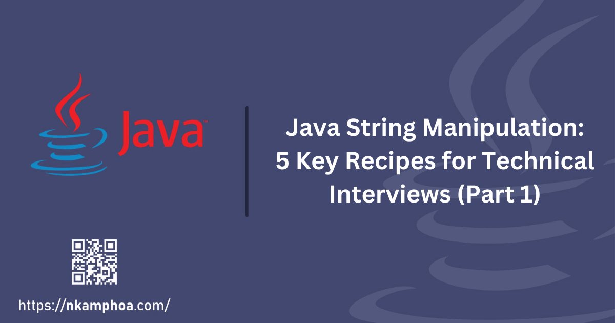 nkamphoa's tweet image. Master Java String manipulation with String Recipes for interviews in this concise guide. Elevate your coding skills! #Java #CodingInterviews
nkamphoa.com/java-string-ma…