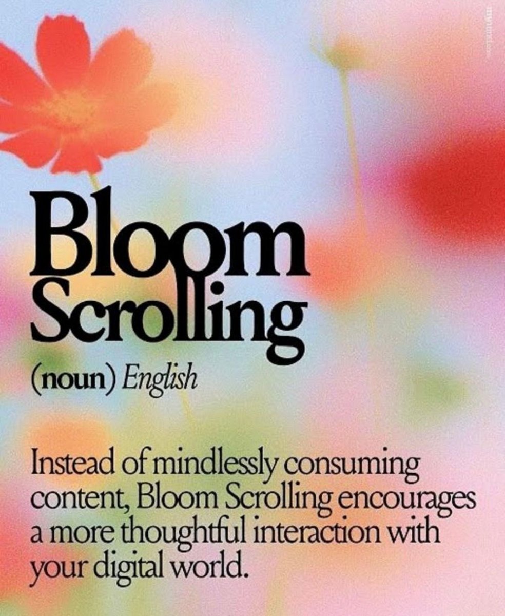 Use tech mindfully. Rather than doom-scrolling, choose bloom-scrolling

Image: instagram.com/mymind