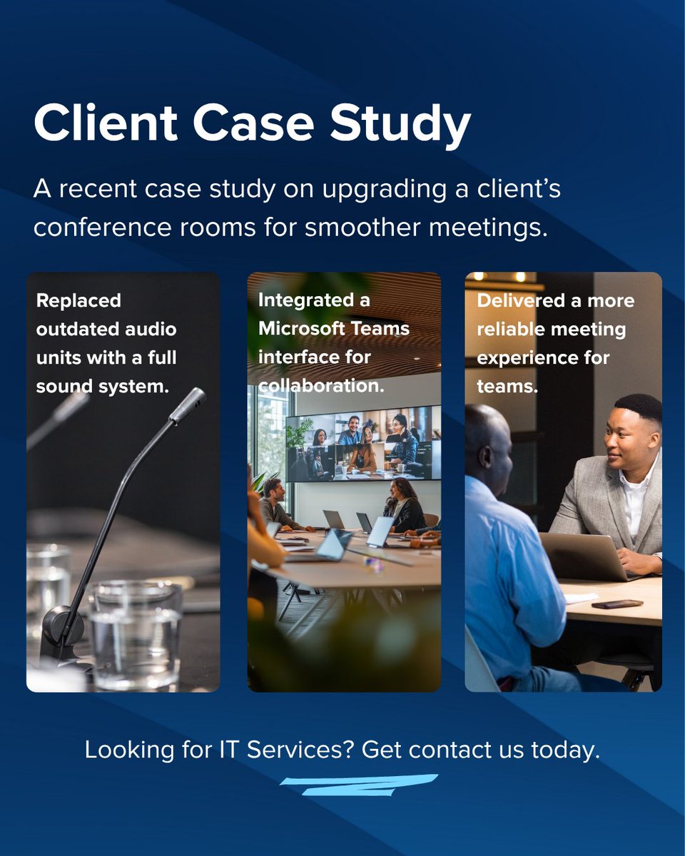 CardenITLLC's tweet image. Better Conversations Start With Better Technology.

This client’s outdated conference rooms caused cut-outs and clunky Teams calls. We upgraded everything with whole-room audio and a seamless Teams interface.

💻 Learn more: cardenitservices.com

#ITSolutions #TeamsIntegration