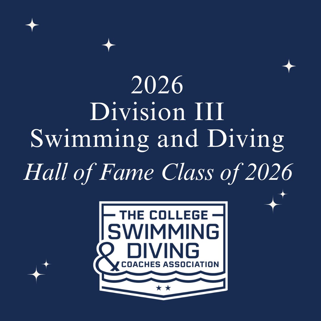 CSCAA's tweet image. Huge congratulations to the entire CSCAA Division III Hall of Fame Class of 2026! Your impact and achievements inspire our community, and we can’t wait to celebrate and honor you this May at the Annual Awards Celebration in Chicago!
